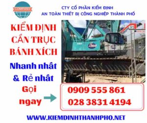 Hình ảnh kiểm định cần trục bánh xích