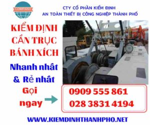 Hình ảnh kiểm định cần trục bánh xích