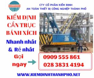 Hình ảnh kiểm định cần trục bánh xích