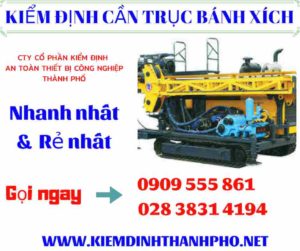 Hình ảnh kiểm định cần trục bánh xích