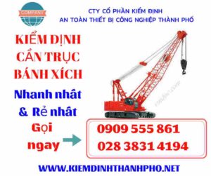 Hình ảnh kiểm định cần trục bánh xích