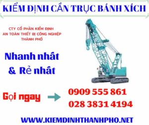 Hình ảnh kiểm định cần trục bánh xích