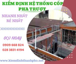 Hình ảnh kiểm định hệ thống cốp pha trượt