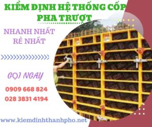 Hình ảnh kiểm định hệ thống cốp pha trượt