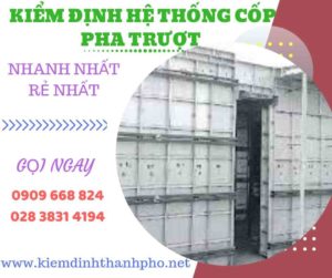 Hình ảnh kiểm định hệ thống cốp pha trượt