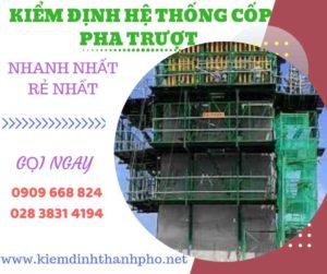 Hình ảnh kiểm định hệ thống cốp pha trượt