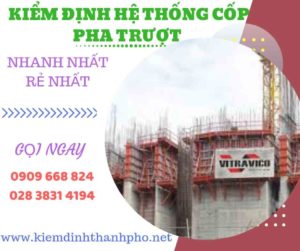 Hình ảnh kiểm định hệ thống cốp pha trượt