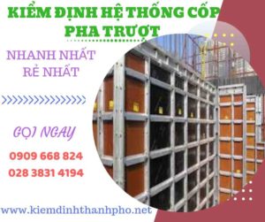 Hình ảnh kiểm định hệ thống cốp pha trượt