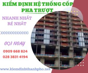 Hình ảnh kiểm định hệ thống cốp pha trượt