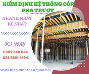 Hình ảnh kiểm định hệ thống cốp pha trượt