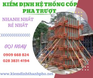 Hình ảnh kiểm định hệ thống cốp pha trượt