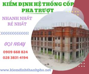 Hình ảnh kiểm định hệ thống cốp pha trượt