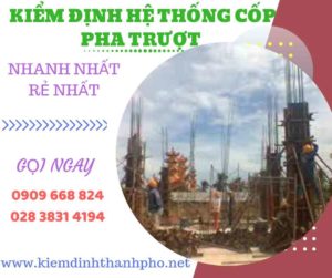 Hình ảnh kiểm định hệ thống cốp pha trượt