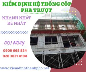 Hình ảnh kiểm định hệ thống cốp pha trượt