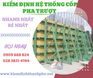 Hình ảnh kiểm định hệ thống cốp pha trượt