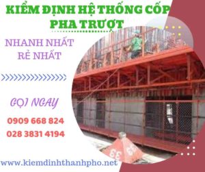 Hình ảnh kiểm định hệ thống cốp pha trượt