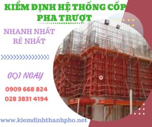 Hình ảnh kiểm định hệ thống cốp pha trượt