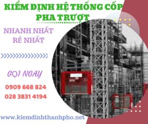 Hình ảnh kiểm định hệ thống cốp pha trượt