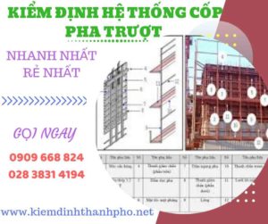 Hình ảnh kiểm định hệ thống cốp pha trượt