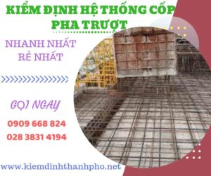 Hình ảnh kiểm định hệ thống cốp pha trượt