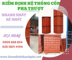 Hình ảnh kiểm định hệ thống cốp pha trượt