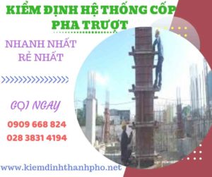 Hình ảnh kiểm định hệ thống cốp pha trượt