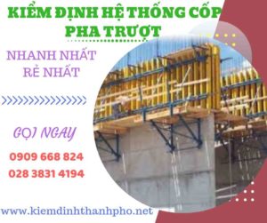 Hình ảnh kiểm định hệ thống cốp pha trượt