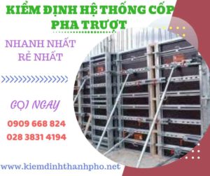 Hình ảnh kiểm định hệ thống cốp pha trượt