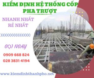 Hình ảnh kiểm định hệ thống cốp pha trượt