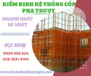 Hình ảnh kiểm định hệ thống cốp pha trượt