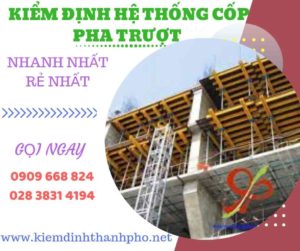 Hình ảnh kiểm định hệ thống cốp pha trượt