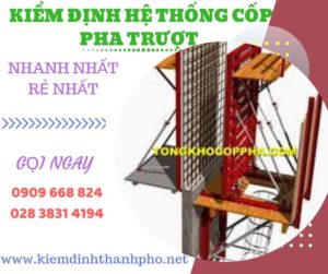 Hình ảnh kiểm định hệ thống cốp pha trượt