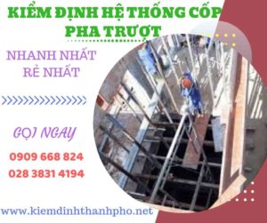 Hình ảnh kiểm định hệ thống cốp pha trượt