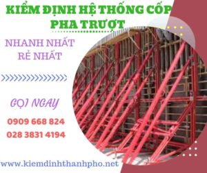 Hình ảnh kiểm định hệ thống cốp pha trượt