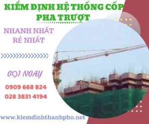 Hình ảnh kiểm định hệ thống cốp pha trượt