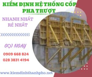 Hình ảnh kiểm định hệ thống cốp pha trượt