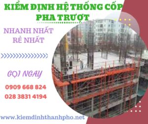 Hình ảnh kiểm định hệ thống cốp pha trượt