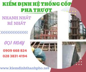 Hình ảnh kiểm định hệ thống cốp pha trượt