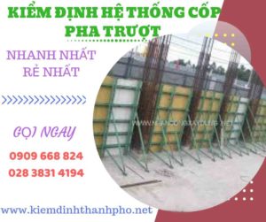 Hình ảnh kiểm định hệ thống cốp pha trượt