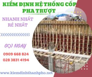 Hình ảnh kiểm định hệ thống cốp pha trượt