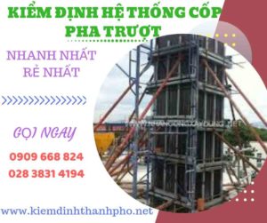 Hình ảnh kiểm định hệ thống cốp pha trượt