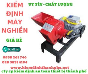 Hình ảnh kiểm định máy nghiền