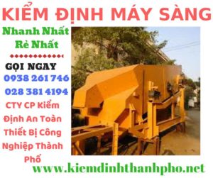 Hình ảnh kiểm định máy sàng