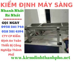 Hình ảnh kiểm định máy sàng