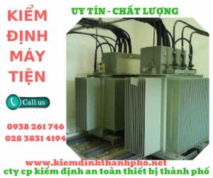 Hình ảnh kiểm định máy tiện