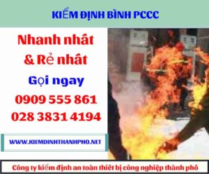 Hình ảnh kiểm định bình PCCC