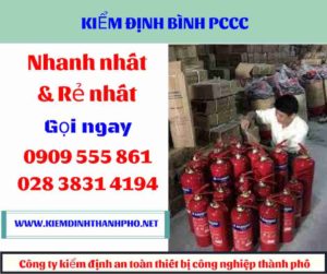 Hình ảnh kiểm định bình PCCC