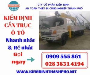 Hình ảnh kiểm định cần trục ô-tô