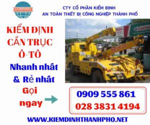 Hình ảnh kiểm định cần trục ô-tô