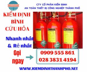 Hình ảnh kiểm định bình cứu hỏa